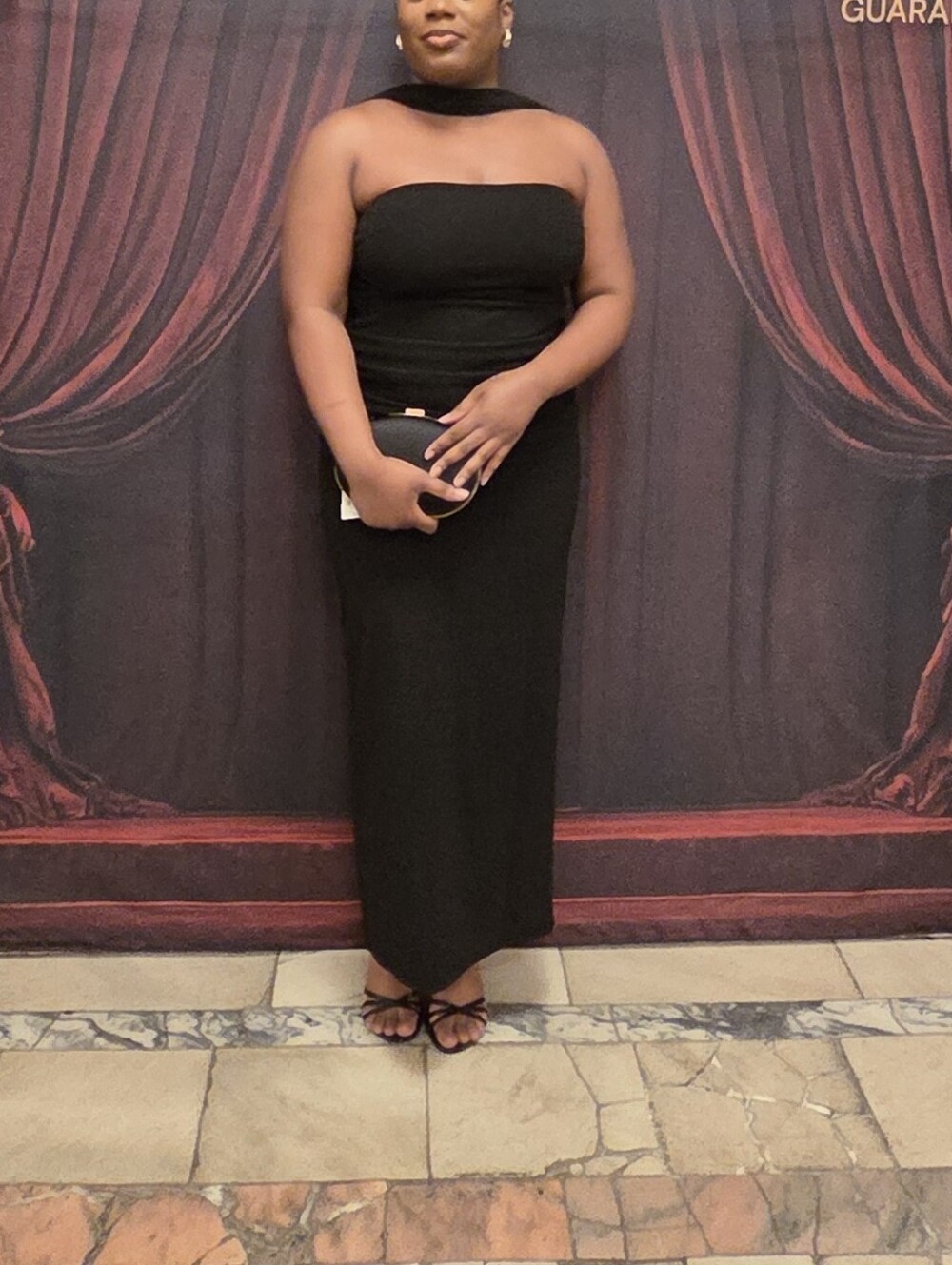 Elegant Black Tube Dress
